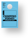 In-Stock Camping Permit Hang Tag | Blue 