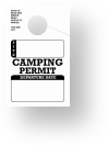 In-Stock Camping Permit Hang Tag | White 