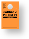 Parking Permit Hang Tag | Orange | TropicTags.com 