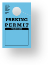 Parking Permit Hang Tag | Blue | TropicTags.com 