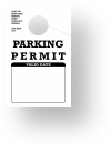 Parking Permit Hang Tag | White | TropicTags.com 