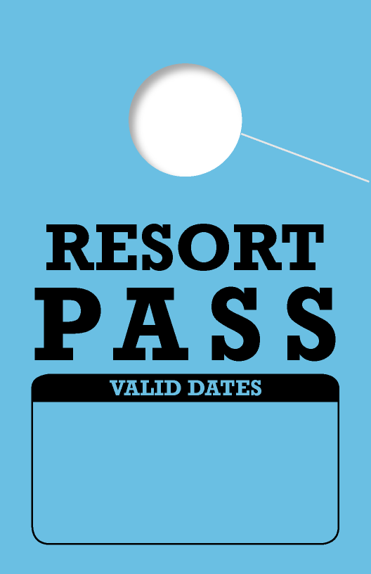 In Stock Resort Pass Hang Tag | Blue 