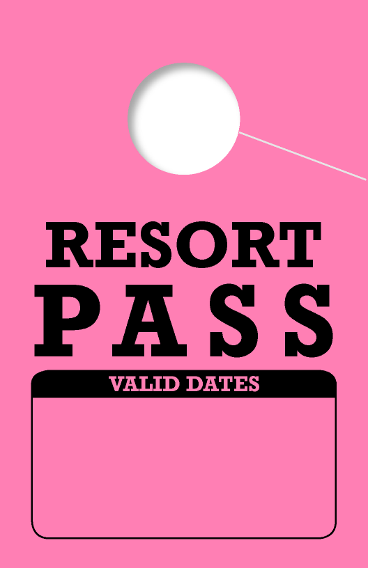 In Stock Resort Pass Hang Tag | Pink 