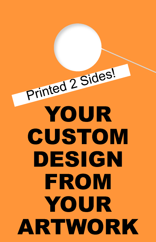 Custom Personalized 2 Sided Hang Tag | Orange 