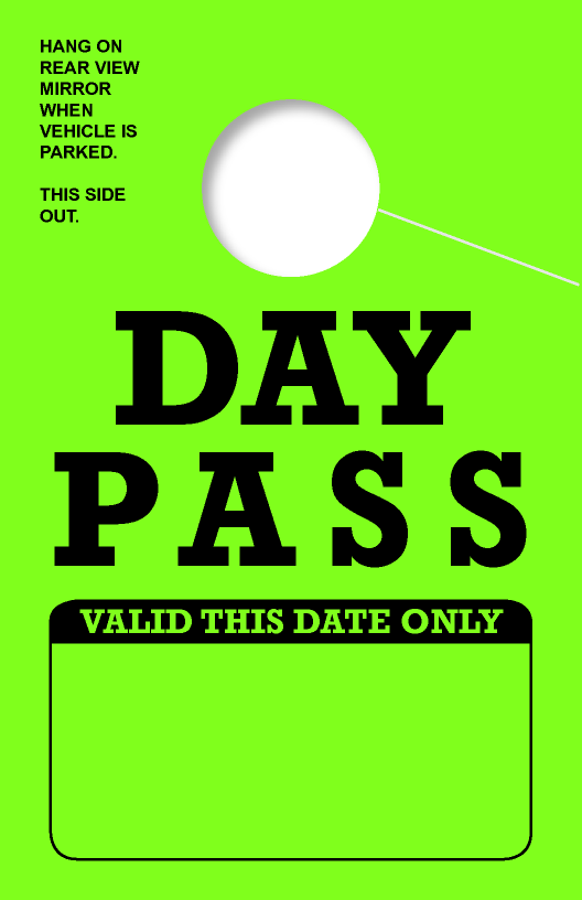 Valid This Date Only Day Pass | Green 