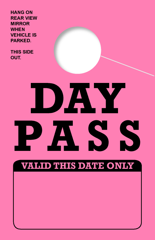 Valid This Date Only Day Pass | Pink 