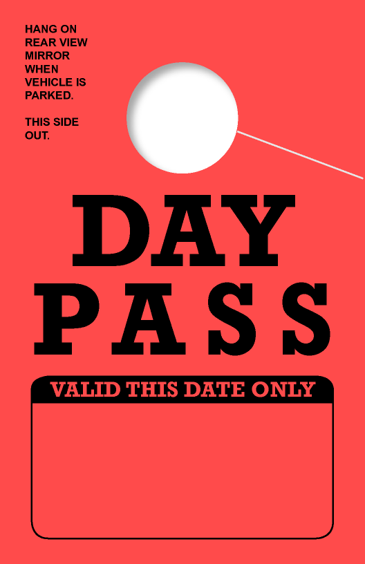 Valid This Date Only Day Pass | Red 