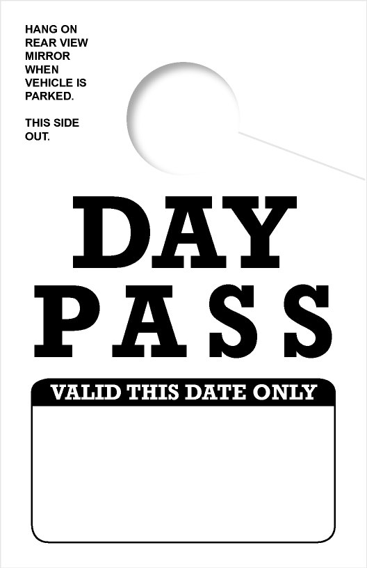 Valid This Date Only Day Pass | White 