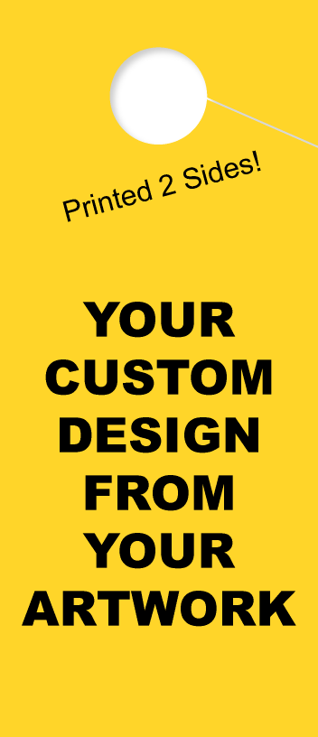 Custom Hang Tag | 2 Side Printing | Tall | Bright-Yellow 