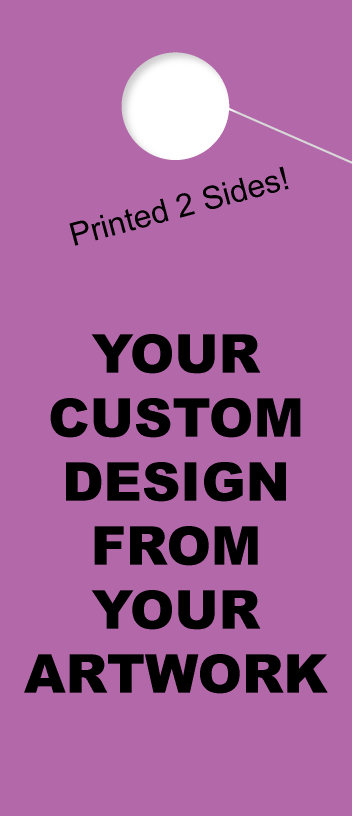 Custom Hang Tag | 2 Side Printing | Tall | Purple 