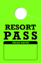 In Stock Resort Pass Hang Tag | Green 