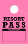 In Stock Resort Pass Hang Tag | Pink 