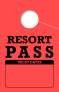 In Stock Resort Pass Hang Tag | Red 