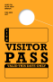 In Stock Visitor Pass Hang Tag | Gold 
