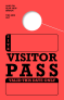 In Stock Visitor Pass Hang Tag | Red 