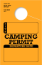 In-Stock Camping Permit Hang Tag | Gold 