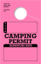 In-Stock Camping Permit Hang Tag | Pink 