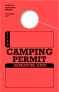 In-Stock Camping Permit Hang Tag | Red 