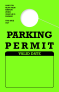 Parking Permit Hang Tag | Green | TropicTags.com 