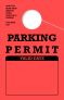 Parking Permit Hang Tag | Red | TropicTags.com 