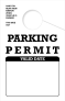 Parking Permit Hang Tag | White | TropicTags.com 