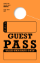 Guest Pass Hang Tag | In Stock | Orange 