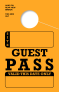 Guest Pass Hang Tag | In Stock | Gold 