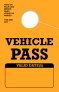 In Stock Vehicle Pass Hang Tag | Gold 