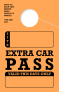 TropicTags.com | In Stock Extra Car Pass Hanging Mirrror Tag | Orange 