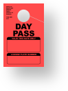 Daily Park Pass With License Plate Box | Red 