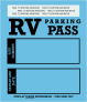 RV Parking Permit | Self Adhesive | Blue 