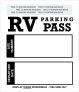 RV Parking Permit | Self Adhesive | White 