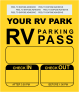 Customizable Self Adhesive Check-In/Check-Out Campground Parking Permit | Bright-Yellow 