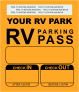 Customizable Self Adhesive Check-In/Check-Out Campground Parking Permit | Gold 