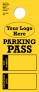 Customizable RV Parking Pass Hanging Mirror Tag | Bright-Yellow 