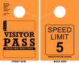 Campground / RV Park Visitor Pass Hang Tag | Speed Limit 5 | Orange 